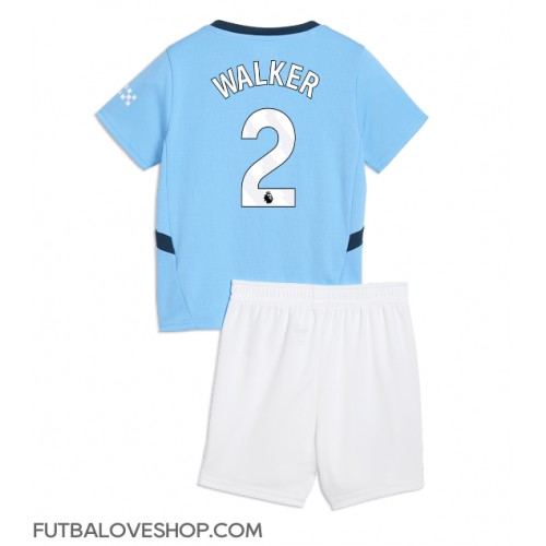 Dres Manchester City Kyle Walker #2 Domáci pre deti 2024-25 Krátky Rukáv (+ trenírky)